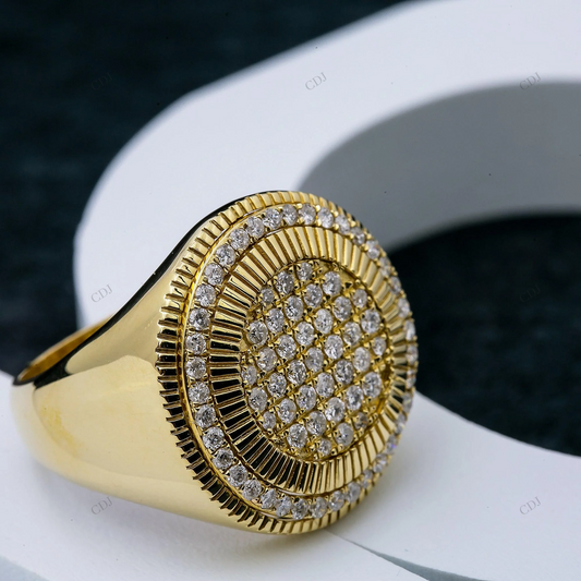 14K Gold Silver Moissanite Iced Out Ring hip hop jewelry customdiamjewel