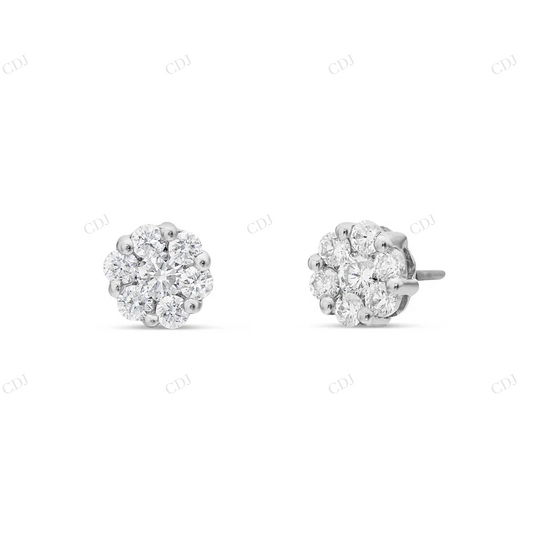 14k White Gold 0.20ct Diamond Stud Earrings Stud earrings CustomDiamJewel