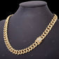 2 Row Moissanite Cuban Link Chain For Unisex CustomDiamJewel