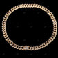 2 Row Moissanite Cuban Link Chain For Unisex CustomDiamJewel