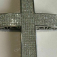 14K White Gold Cross Diamonds Pendant For Men  customdiamjewel   