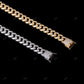 2 Row Moissanite Cuban Link Chain For Unisex CustomDiamJewel