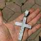 14K White Gold Cross Diamonds Pendant For Men  customdiamjewel   