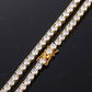 3mm Round Cut VVS Moissanite S925 Tennis Chain hip hop jewelry CustomDiamJewel