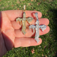 925 Silver Dripping Cross Iced Diamond Pendant  customdiamjewel   