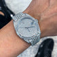Buss Down Moissanite Custom Rolex Watch hip hop jewelry customdiamjewel