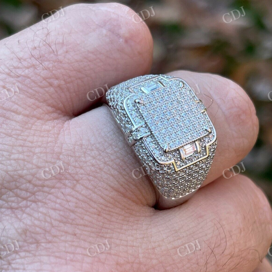 Lab Grown Diamond Hip Hop Iced Out Ring  customdiamjewel   
