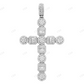 2.6 Inch Lab Grown Diamond 10K Gold Cross Pendant Hip Hop Pendent CustomDiamJewel