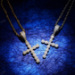 Iced Out Moissanite Custom Cross pendant hip hop jewelry CustomDiamJewel
