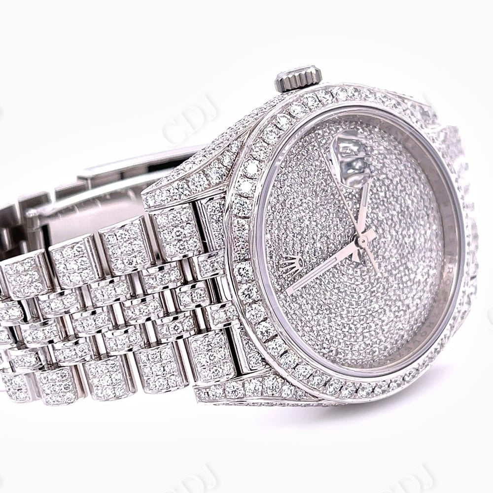 Buss Down Moissanite Custom Rolex Watch hip hop jewelry customdiamjewel