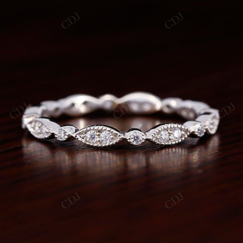 Milgrain Round 0.24CTW Lab Grown Diamond Wedding Band  customdiamjewel   