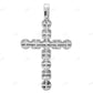 2.6 Inch Lab Grown Diamond 10K Gold Cross Pendant Hip Hop Pendent CustomDiamJewel