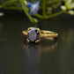 Black Moissanite Gold Engagement Ring