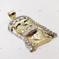 Two Tone Gold Plated Jesus Face Pendant hip hop jewelry CustomDiamJewel