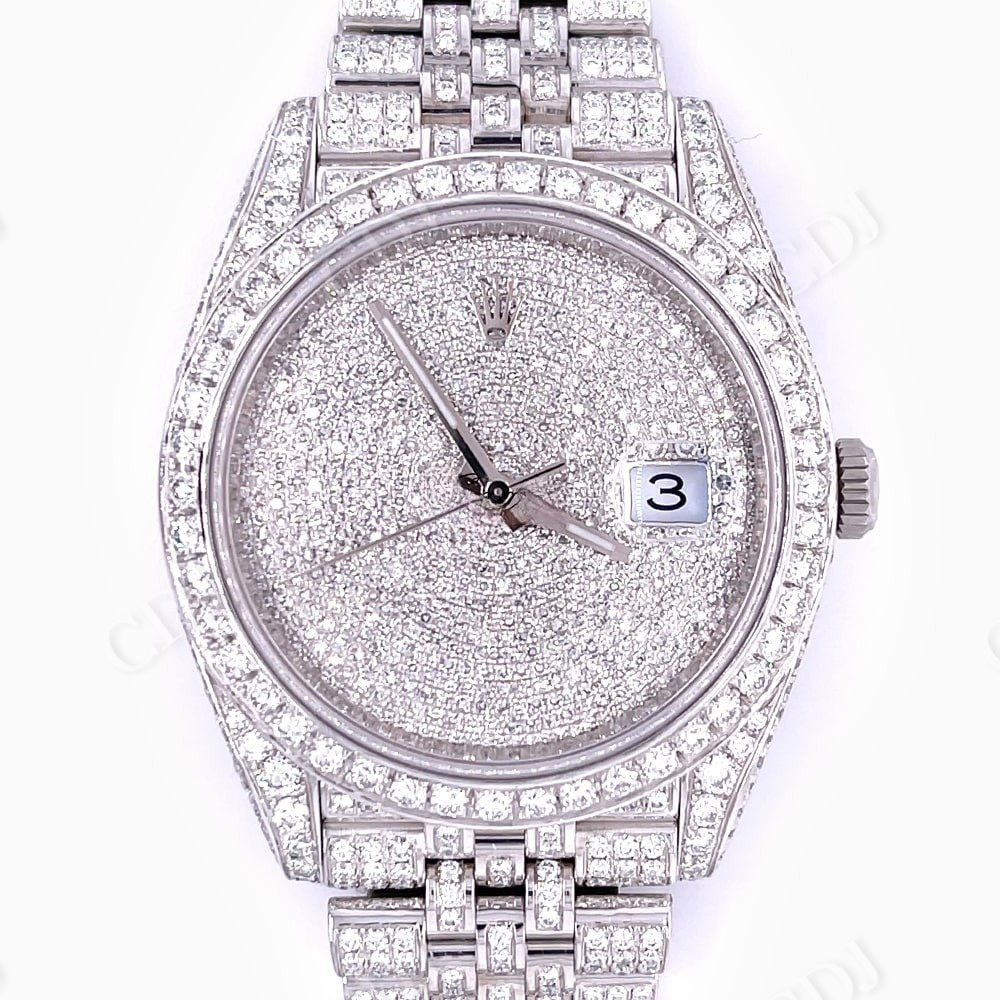 Buss Down Moissanite Custom Rolex Watch hip hop jewelry customdiamjewel
