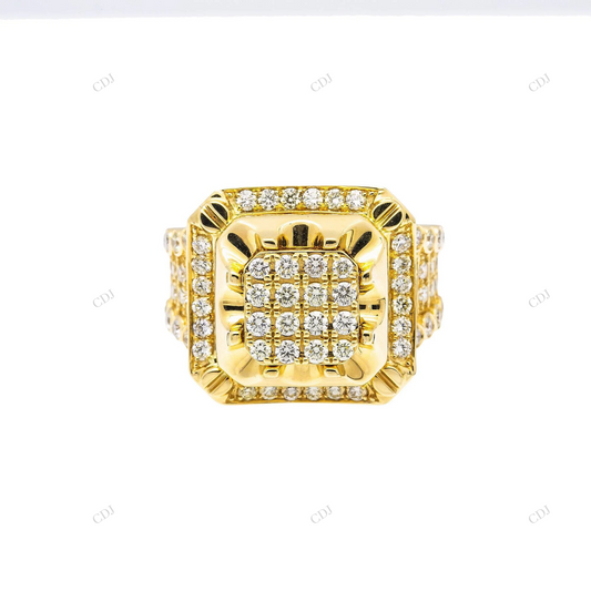 14K Moissanite Diamond Mosaic Men's Ring hip hop jewelry customdiamjewel