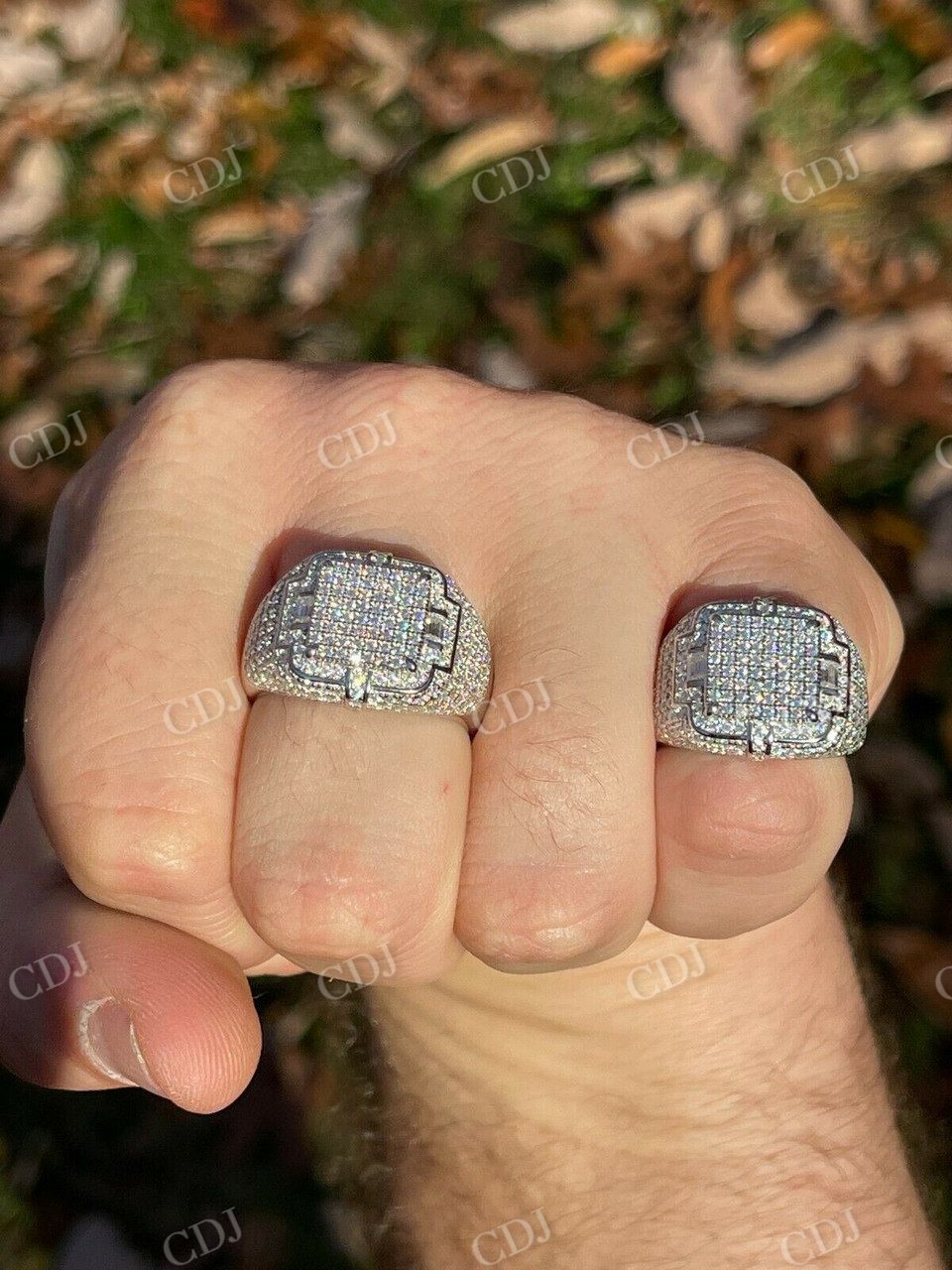 Lab Grown Diamond Hip Hop Iced Out Ring  customdiamjewel   