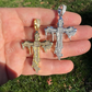 925 Silver Dripping Cross Iced Diamond Pendant  customdiamjewel   