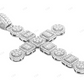 2.6 Inch Lab Grown Diamond 10K Gold Cross Pendant Hip Hop Pendent CustomDiamJewel