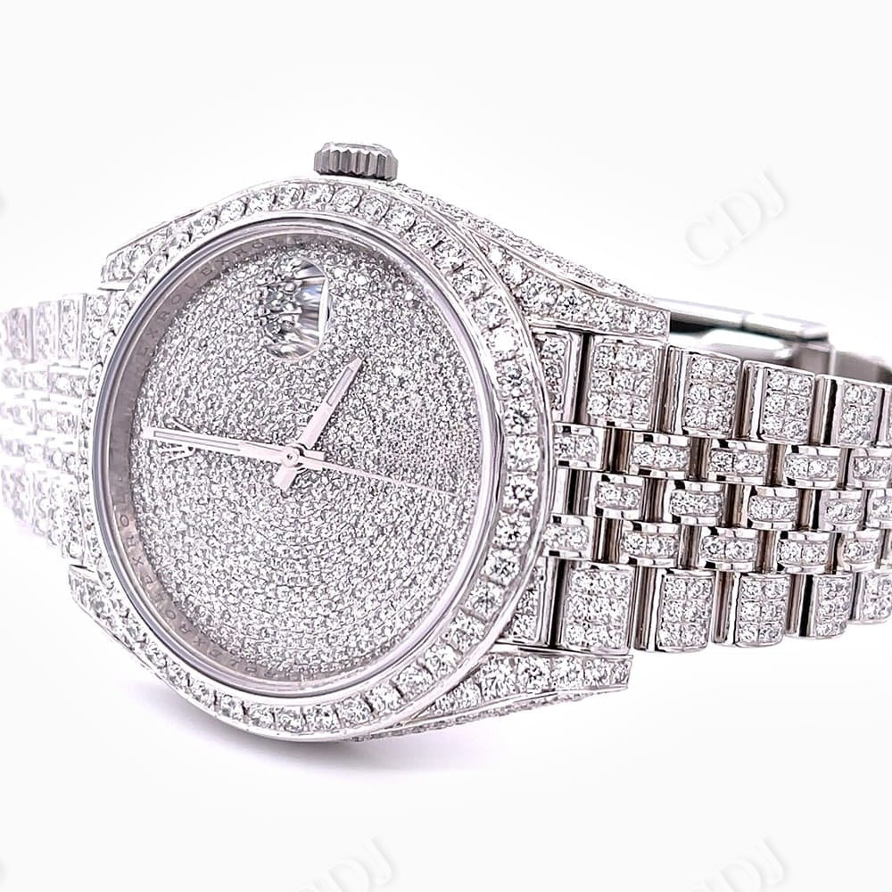 Buss Down Moissanite Custom Rolex Watch hip hop jewelry customdiamjewel