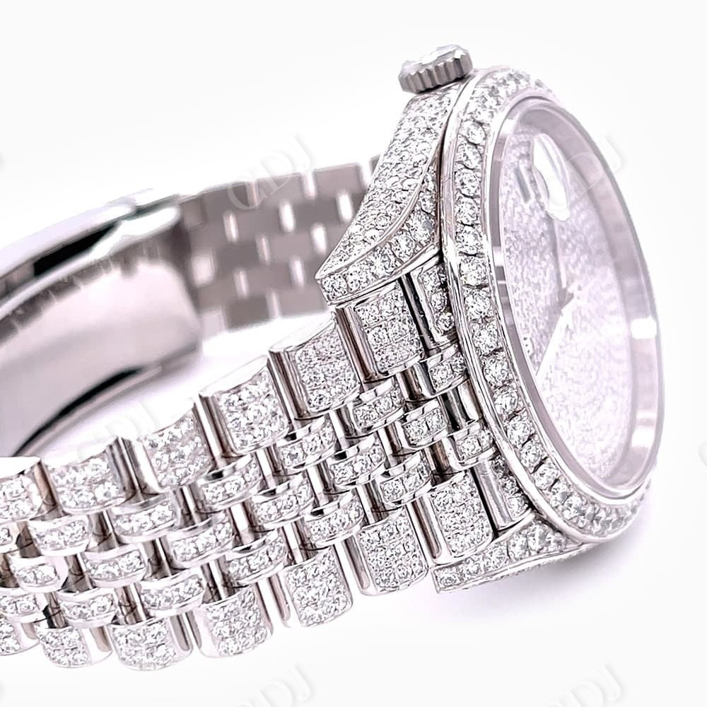 Buss Down Moissanite Custom Rolex Watch hip hop jewelry customdiamjewel
