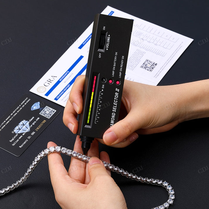 3mm Round Cut VVS Moissanite S925 Tennis Chain hip hop jewelry CustomDiamJewel