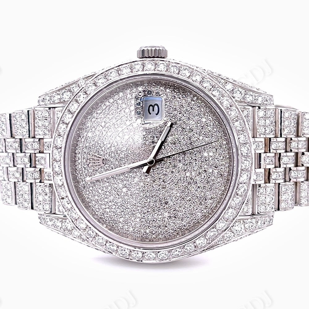 Buss Down Moissanite Custom Rolex Watch hip hop jewelry customdiamjewel
