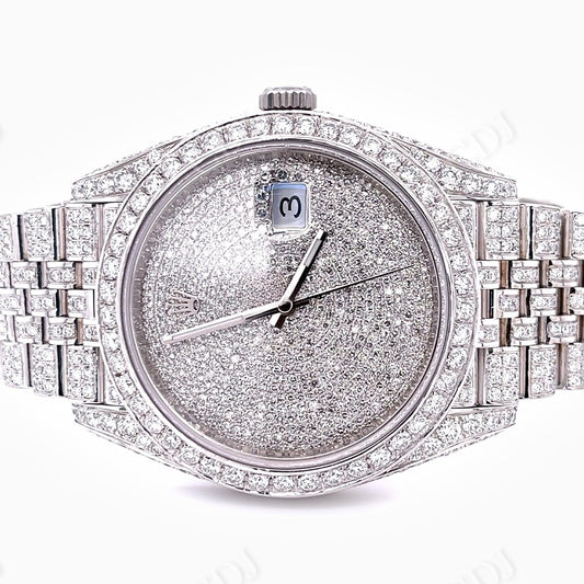 Buss Down Moissanite Custom Rolex Watch hip hop jewelry customdiamjewel