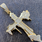 925 Silver Dripping Cross Iced Diamond Pendant  customdiamjewel   