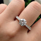 Two Tone Antique Moissanite Anniversary Ring