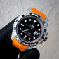 Orange Rubber Belt Custom Rolex Watches Manufacturer customdiamjewel