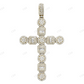 2.6 Inch Lab Grown Diamond 10K Gold Cross Pendant Hip Hop Pendent CustomDiamJewel