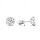 0.73CTW Sterling Silver Moissanite Diamond Studs Earrings Stud earrings CustomDiamJewel