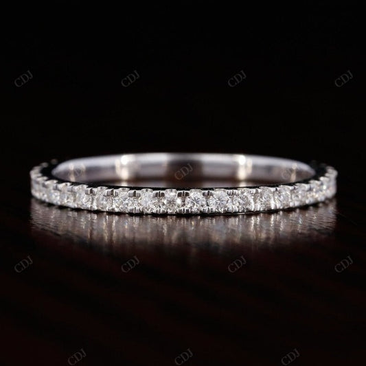 Round Cut Natural Diamond 3/4 Eternity Wedding Band  customdiamjewel Sterling Silver White Gold VVS-EF