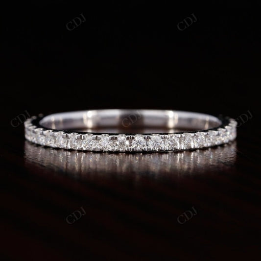 Lab Grown Diamond 0.2CTW Eternity Wedding Band  customdiamjewel 10KT White Gold VVS-EF