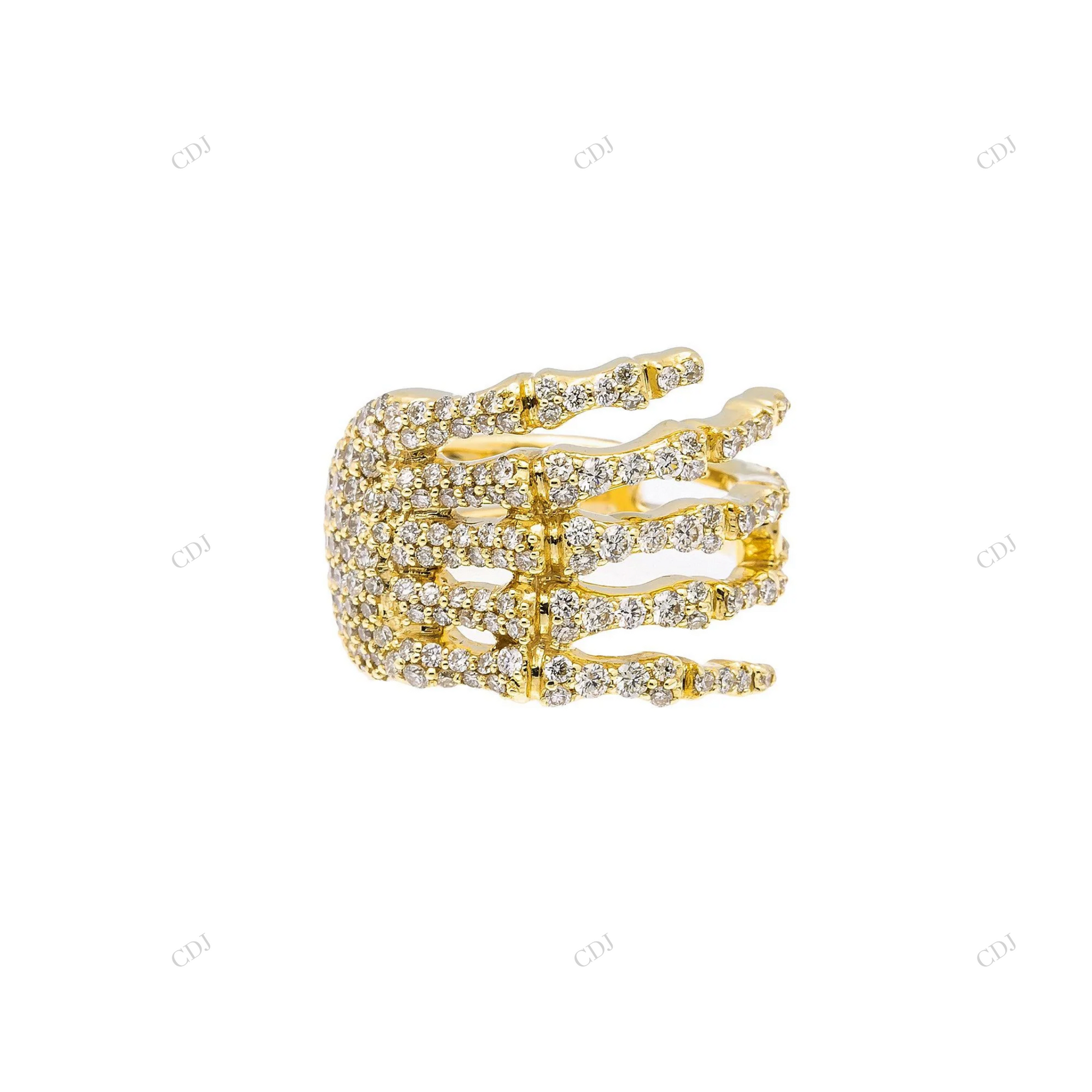 Hip Hop 14K Gold Pave Moissanite Wedding Band hip hop jewelry customdiamjewel