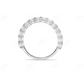 10Kt White Gold Moissanite Baguette Half Eternity Ring hip hop jewelry CustomDiamJewel