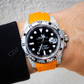 Orange Rubber Belt Custom Rolex Watches Manufacturer customdiamjewel