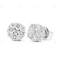 0.73CTW Sterling Silver Moissanite Diamond Studs Earrings Stud earrings CustomDiamJewel