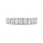 10Kt White Gold Moissanite Baguette Half Eternity Ring hip hop jewelry CustomDiamJewel