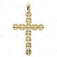 2.6 Inch Lab Grown Diamond 10K Gold Cross Pendant Hip Hop Pendent CustomDiamJewel