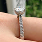 Two Tone Antique Moissanite Anniversary Ring