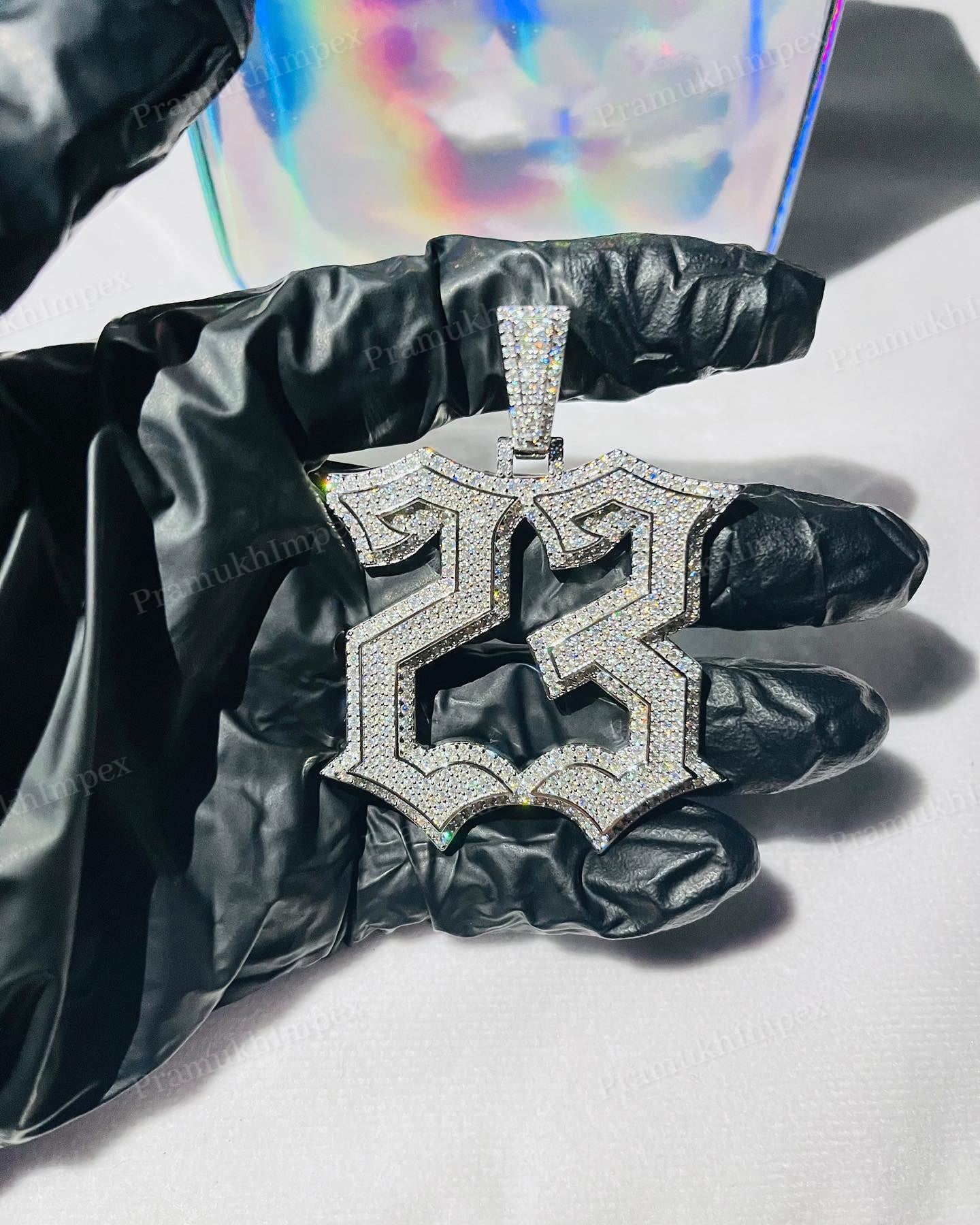 Baguette Diamond 3D Gold Plated Customized Pendant hip hop jewelry CustomDiamJewel   