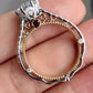 Two Tone Antique Moissanite Anniversary Ring