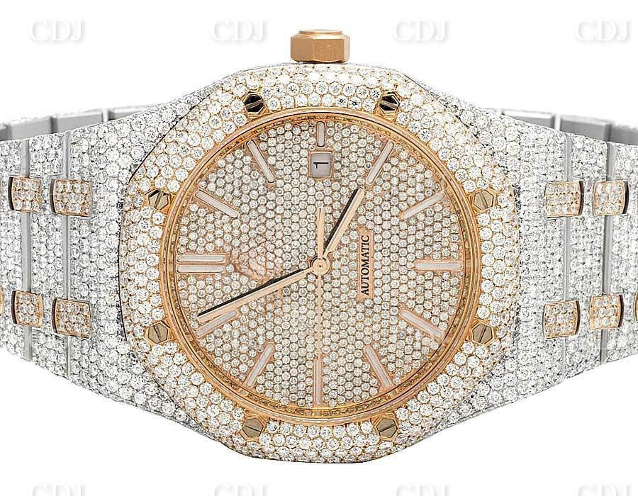 41mm Two Tone Hip Hop Diamond Watch For Men customdiamjewel