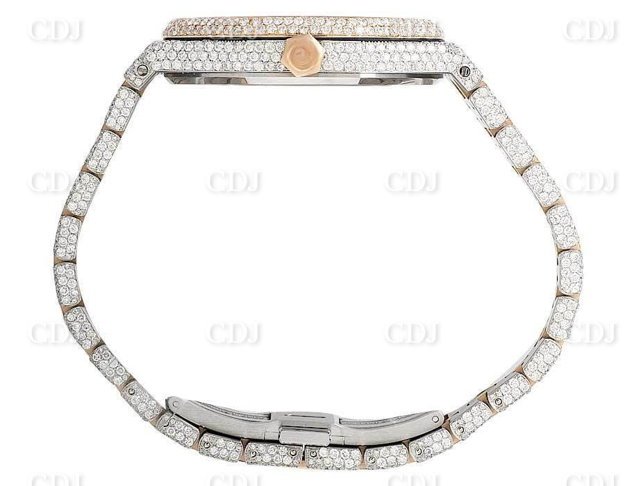 41mm Two Tone Hip Hop Diamond Watch For Men customdiamjewel