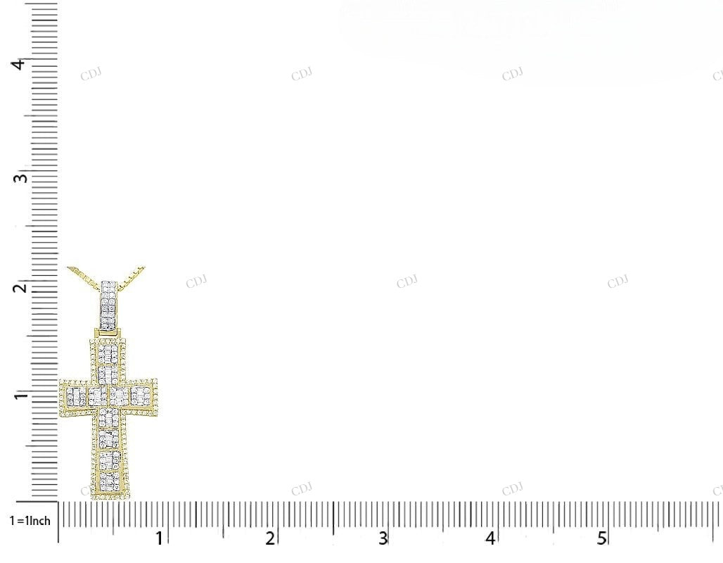 Small Iced Out Cross Charm Pendant hip hop jewelry CustomDiamJewel