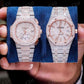 Fully Iced Out Natural Diamond Wrist Watch  customdiamjewel   