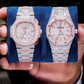 Fully Iced Out VVS D Moissanite Handmade Rolex Wrist Watch For Men customdiamjewel