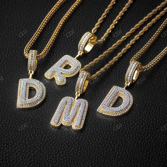 Customized Fully Iced Out Initial Pendant hip hop jewelry CustomDiamJewel